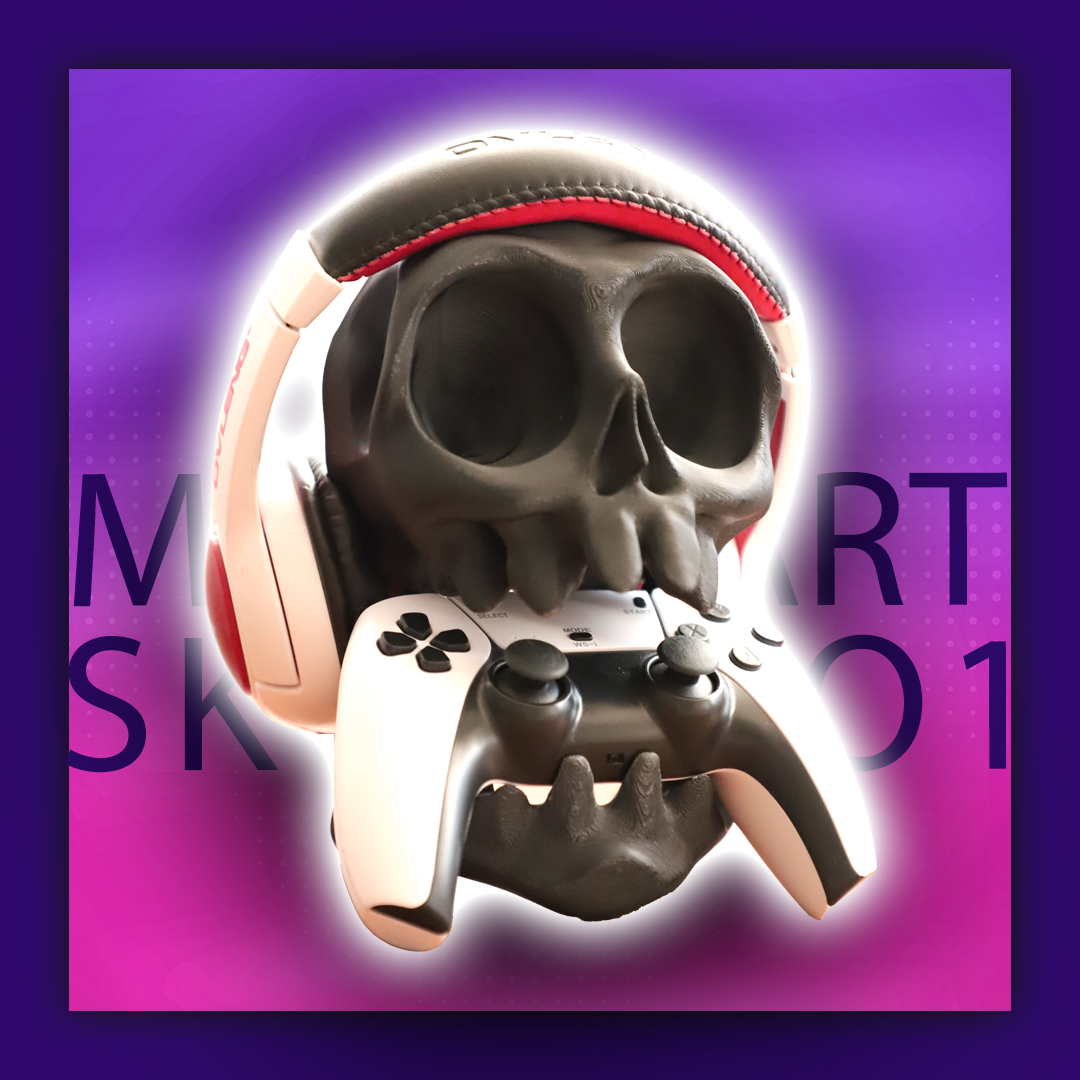 استند دسته بازی ps5 - ps4 - xbox و  هدفون مدل اسکلت no1